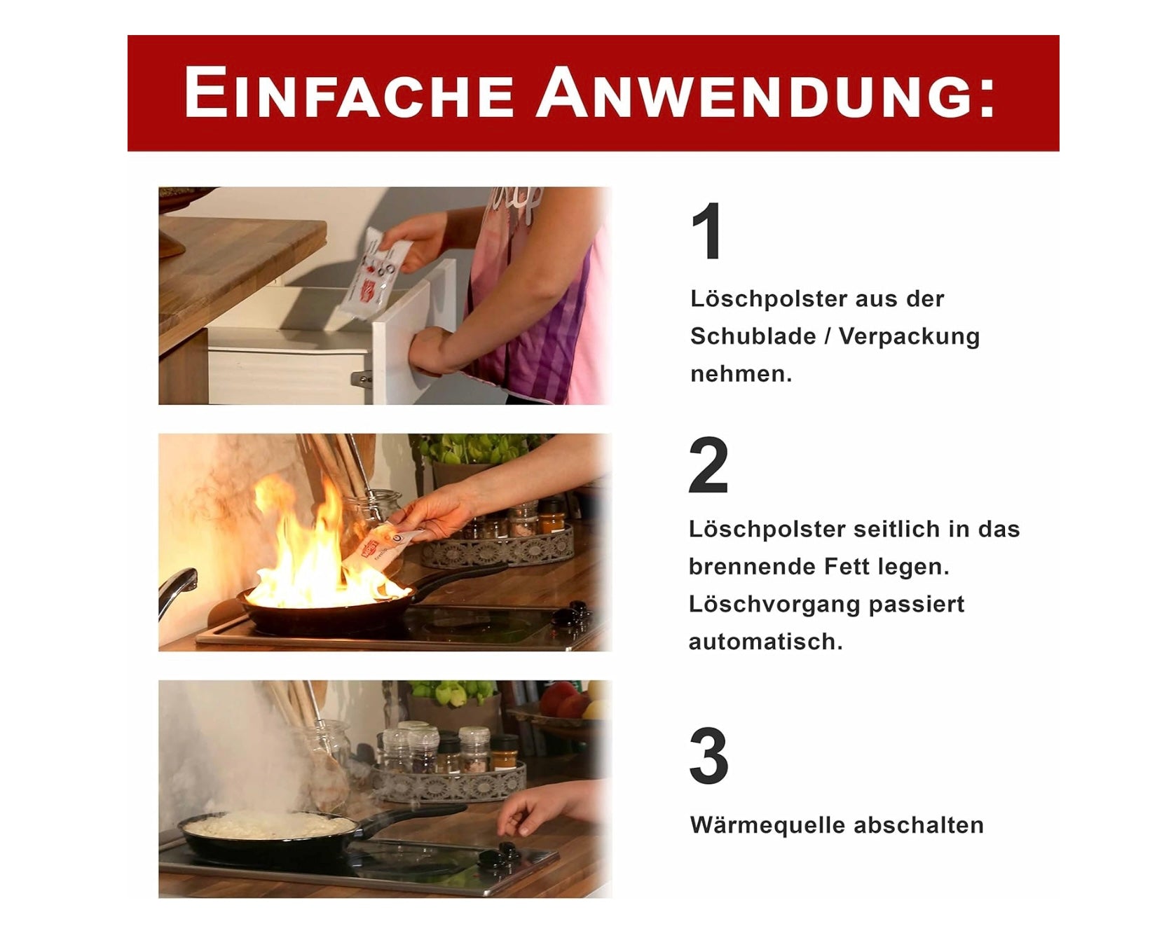 Fettbrand-Löschpolster